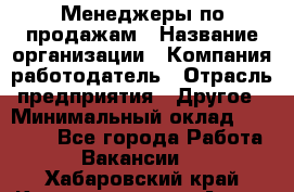 Менеджеры по продажам › Название организации ­ Компания-работодатель › Отрасль предприятия ­ Другое › Минимальный оклад ­ 15 000 - Все города Работа » Вакансии   . Хабаровский край,Комсомольск-на-Амуре г.